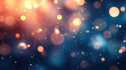 Obraz premium Abstract bokeh background with warm orange and cool blue lights