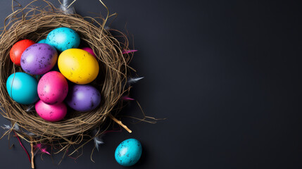 Minimalist Easter Egg Decoration with a Polka Dot Pattern on a Light Studio Background for Elegant Holiday Designs