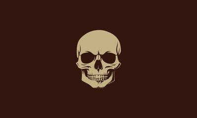 Skull sketch logo design