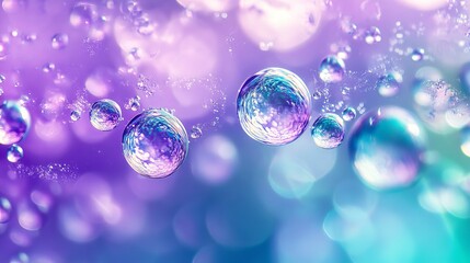 vibrant purple and teal abstract background with overlapping floating bubbles and soft gradients, sleek and futuristic, playful and artistic design