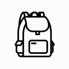 Fototapeta premium Backpack illustration in minimalistic style