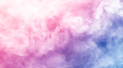 Fototapeta premium Colorful abstract clouds of pink and blue smoke mist on soft background