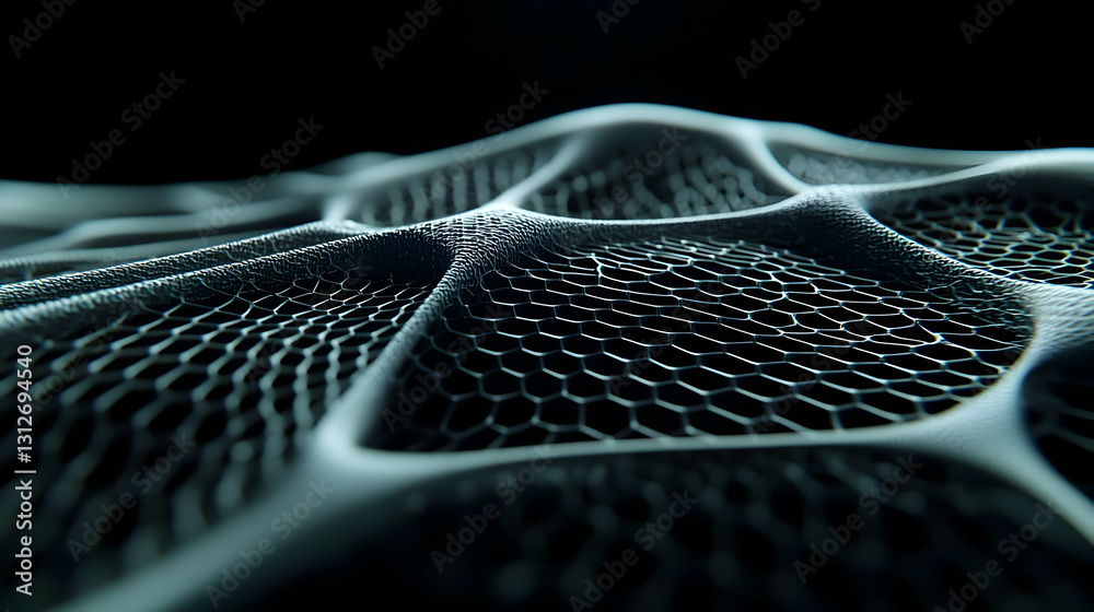 Poster abstract representation of a network structure in dark environment