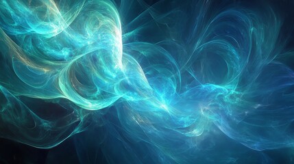 Fototapeta premium vivid teal and blue abstract design with fluid shapes and glowing highlights, dynamic and futuristic, artistic and modern design