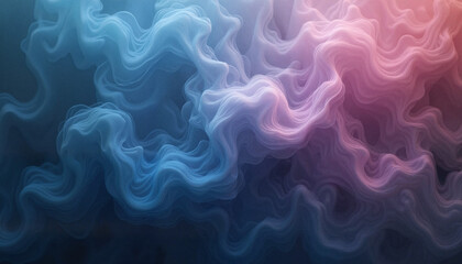 Abstract smoke pattern with an ethereal design and cool lighting from a top view