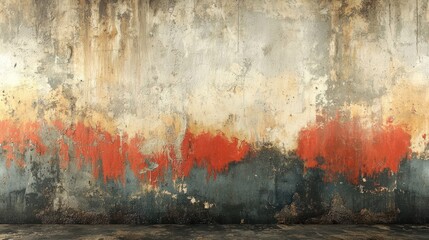 Fototapeta premium Aged concrete wall, texture, peeling paint, background. Possible use Interior design, backdrop, website, or print