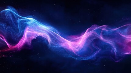 Fototapeta premium Cosmic Nebula: A Symphony of Purple and Blue Hues
