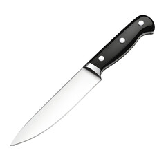 Classic kitchen knife with a sleek design and shadow, perfect for culinary tasks in any kitchen setting, kitchen knife, file of isolated object with shadow on transparent background