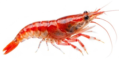 cherry shrimp isolated on white background