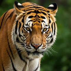 Fototapeta premium A close-up, highly detailed portrait of a tiger