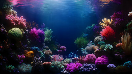 Vibrant Underwater Coral Reef Scene