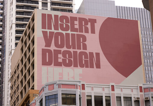 Billboard Wallscape in Urban Sydney Showcasing Empty Space for Advertising Opportunities