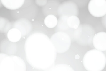 White bokeh lights background, abstract design, soft focus, website template