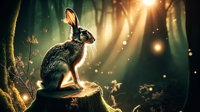 Hase im Zauberwald