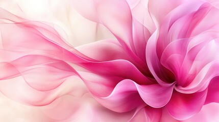 Obraz premium Abstract pink floral flowing fabric design