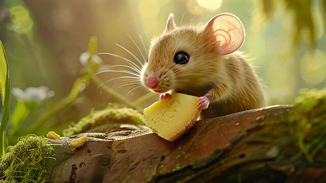 Maus knabbert an K&auml;se