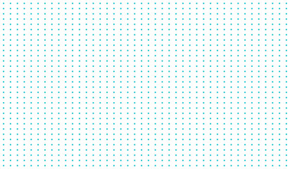 Seamless Halftone Dot Pattern with Small Aqua Dots on a White Background