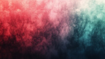 Fototapeta premium Abstract smoke, gradient red, teal, dark background