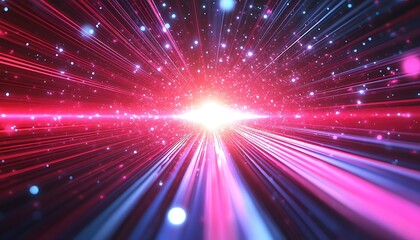 Fototapeta premium Abstract Pink And Blue Light Streaks Digital Art