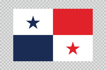 Flag of Panama. National symbol in official colors. Template icon. Abstract vector background.