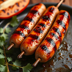 delicious grilled sausage