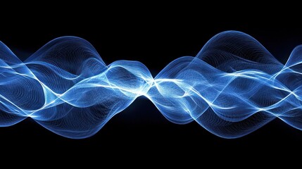 Abstract Blue Wave Energy Flow