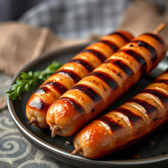 delicious grilled sausage