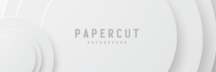 White papercut circles backdrop design