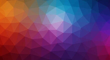 Polygonal Abstract Geometric Background - Vibrant, colorful geometric pattern. Represents energy, design, technology, creativity, and abstraction. Ideal for websites, presentations