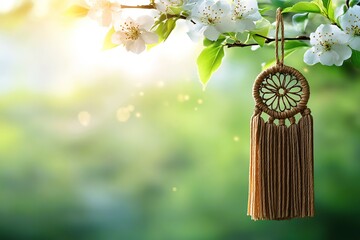 Floating tassel light trails a soft gradient glow symbolizing the moment of accomplishment and excitement leaving open areas to maintain a clean and stylish design