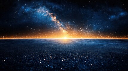 Alien Planet Sunrise Milky Way Galaxy Night Sky