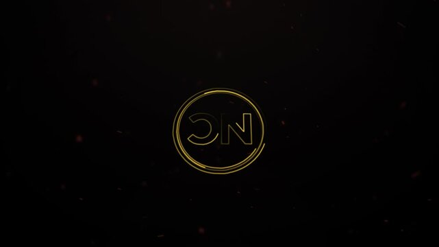 CN Intro Video Animation Elegant Logo Reveal with Particle Effects