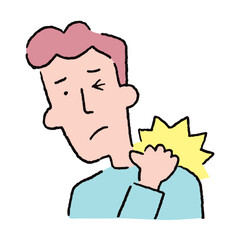 肩こりを気にする男性