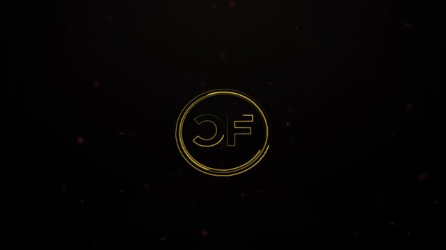 Golden Circle CF Logo Animation  Elegant Design Concept