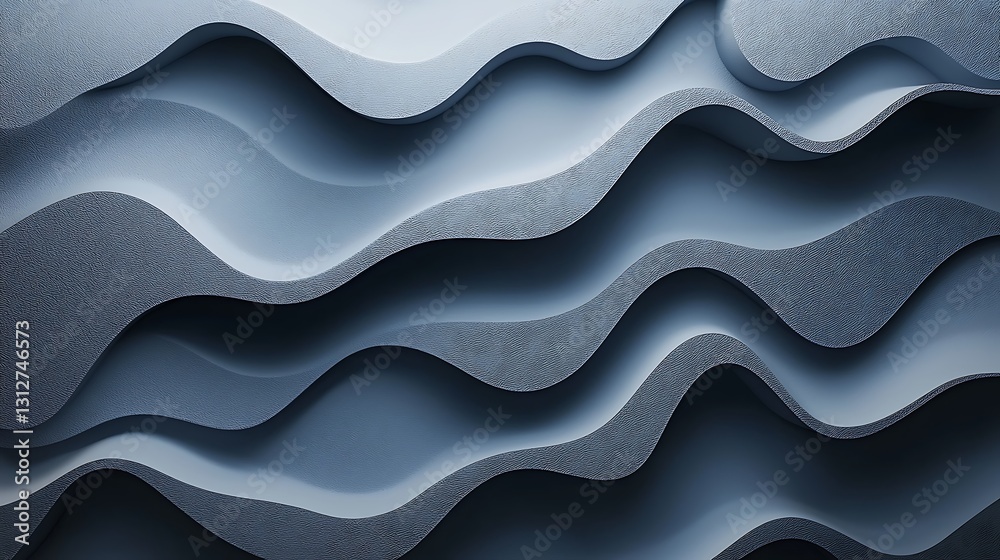Poster Abstract Blue Wave Background Texture Seamless Pattern Design