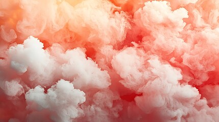 Fototapeta premium Abstract Coral Pink White Clouds Texture Background Design