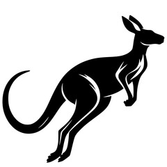 Silhouette of a kangaroo
