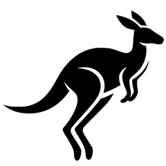 Silhouette of a kangaroo