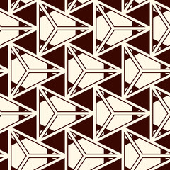 Contemporary geometric pattern. Repeated triangles motif. Seamless surface design. Modern abstract background. Geo ornament wallpaper. Ornamental digital paper, textile print. Vector illustration