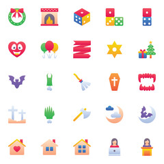 Material icons set for Gradient color.