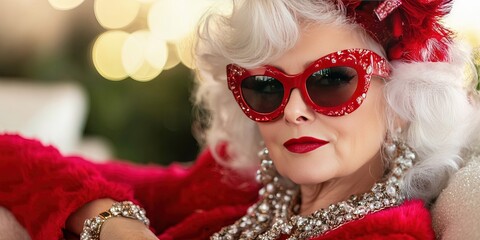 summer female mrs claus fashionista 