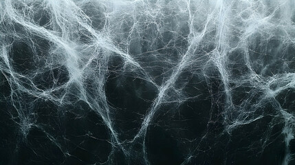 Naklejka premium Spooky spiderweb texture on dark background