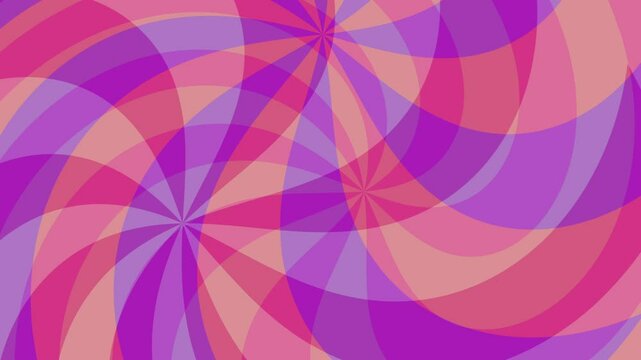 Psychedelic, trippy candy swirl patterns in pink and purple to give a hypnotic effect motion background [4K]