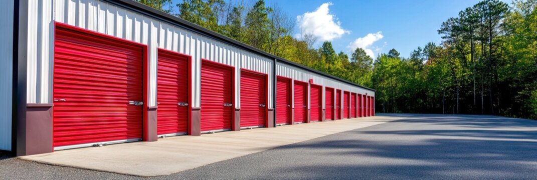 self storage concept with warehousing storage space
