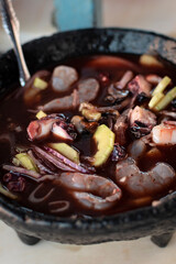 Seafood octopus and shrimp