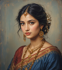 "Grace of the South: A Portrait of a South Indian Woman"