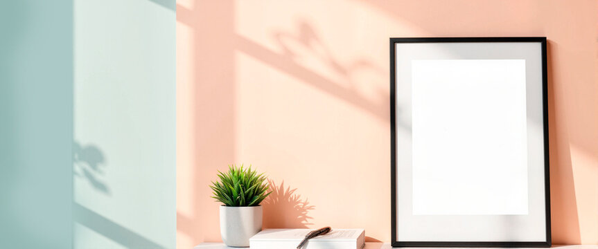 Elegant quote print in cozy living room with ambient light, serene decor