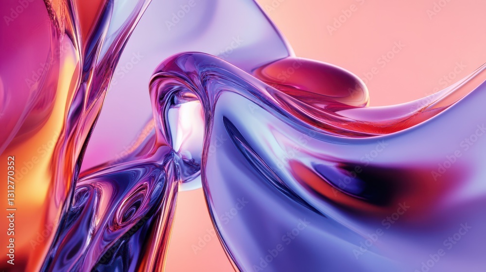 Poster a captivating 3d animation featuring rotating glass shapes against a light background, rendered in h