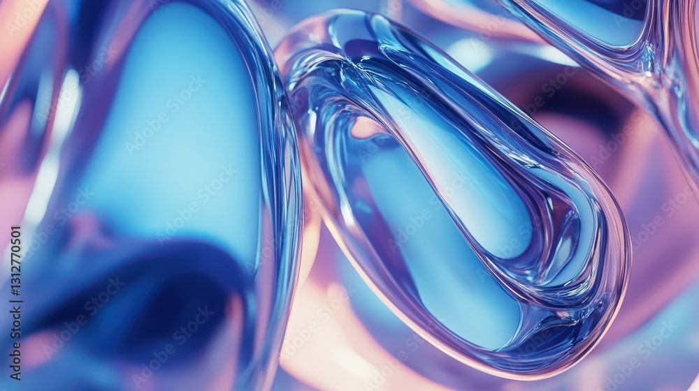 Poster a captivating 3d animation featuring rotating glass shapes against a light background, rendered in h