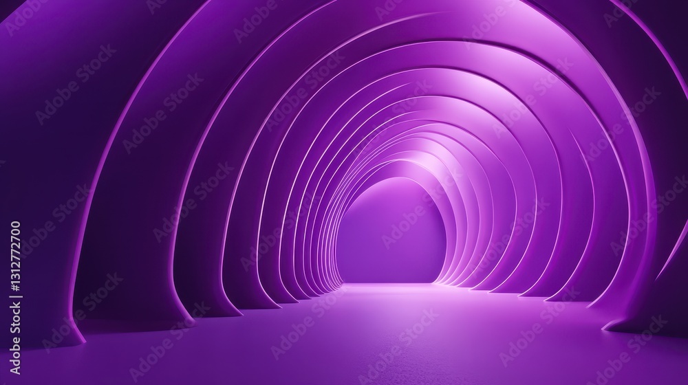 Poster a contemporary abstract 3d render featuring a purple background design with a modern illustration.